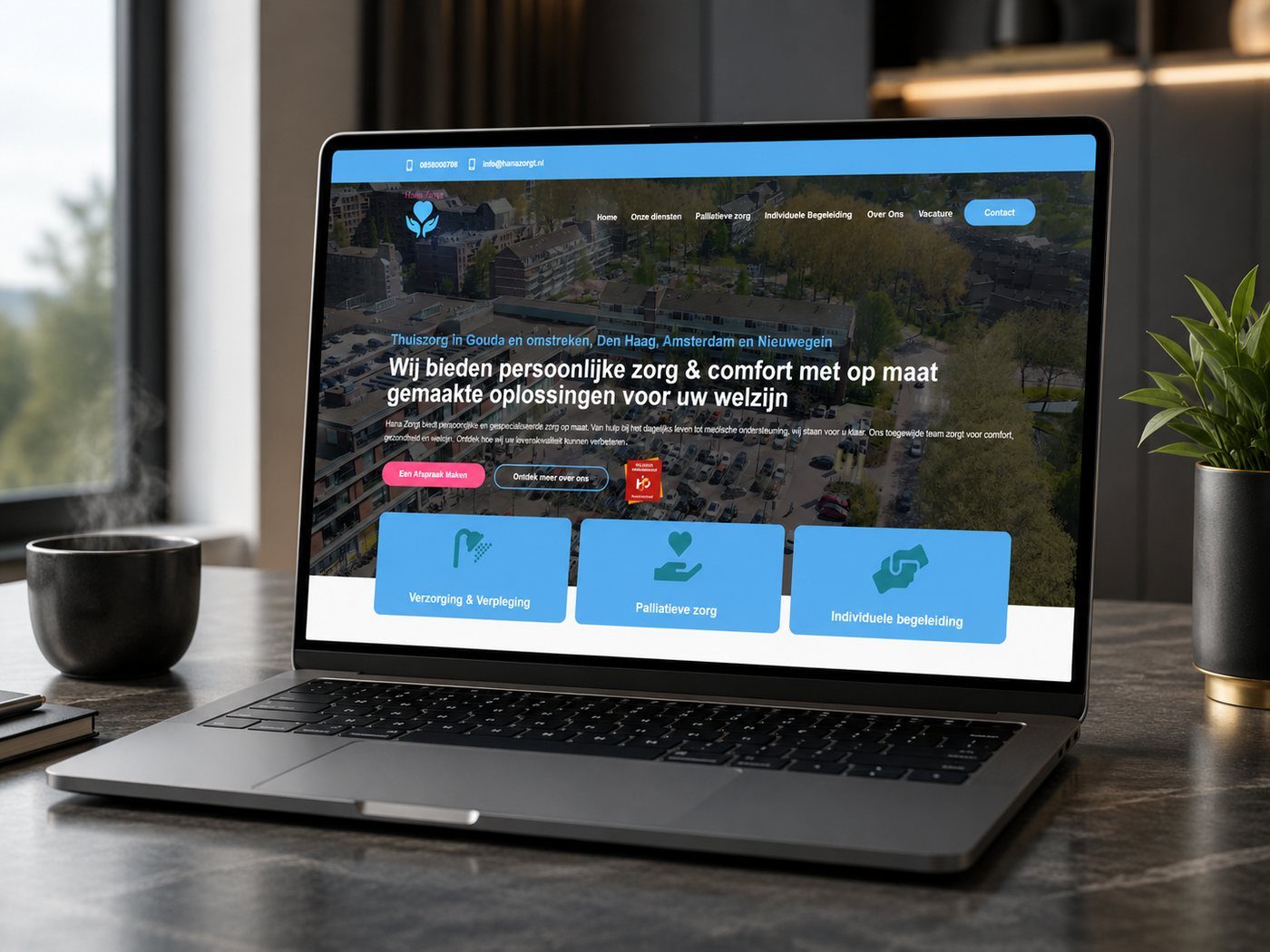 Website die wij bouwden, voorbeeld van website laten maken in Bunnik