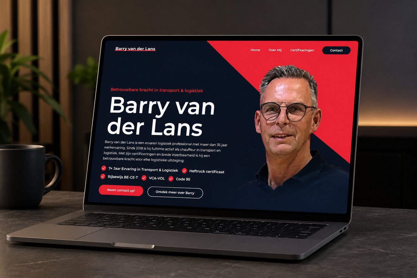 Voorbeeld van website laten maken door LarsWebdesign, zoals wij dat ook in Bunnik doen