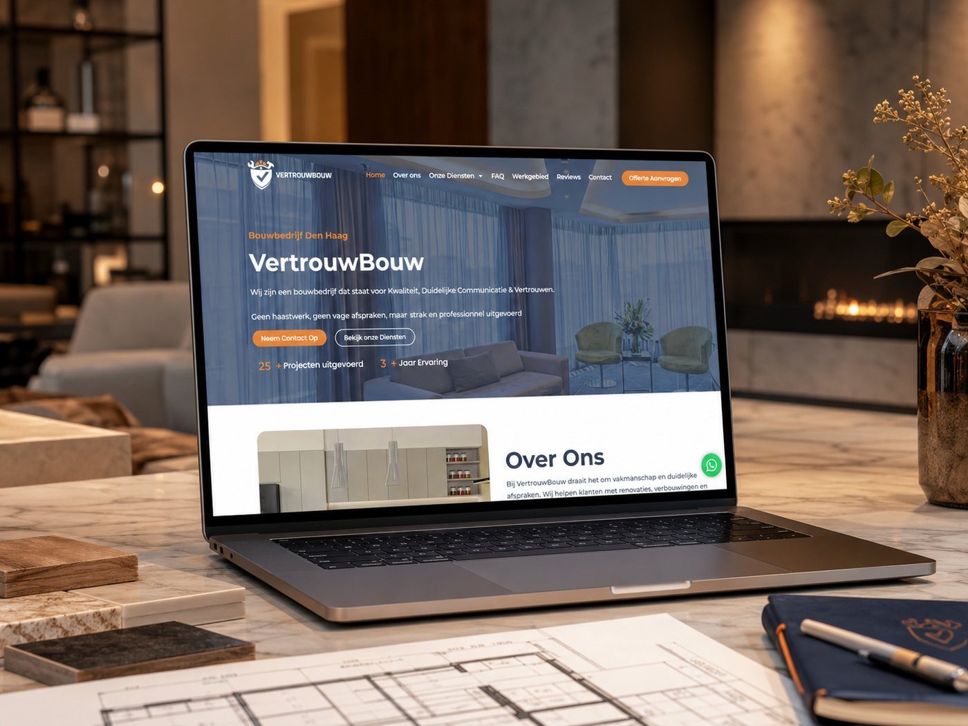 Voorbeeld van website laten maken door LarsWebdesign, zoals wij dat ook in Bleiswijk doen