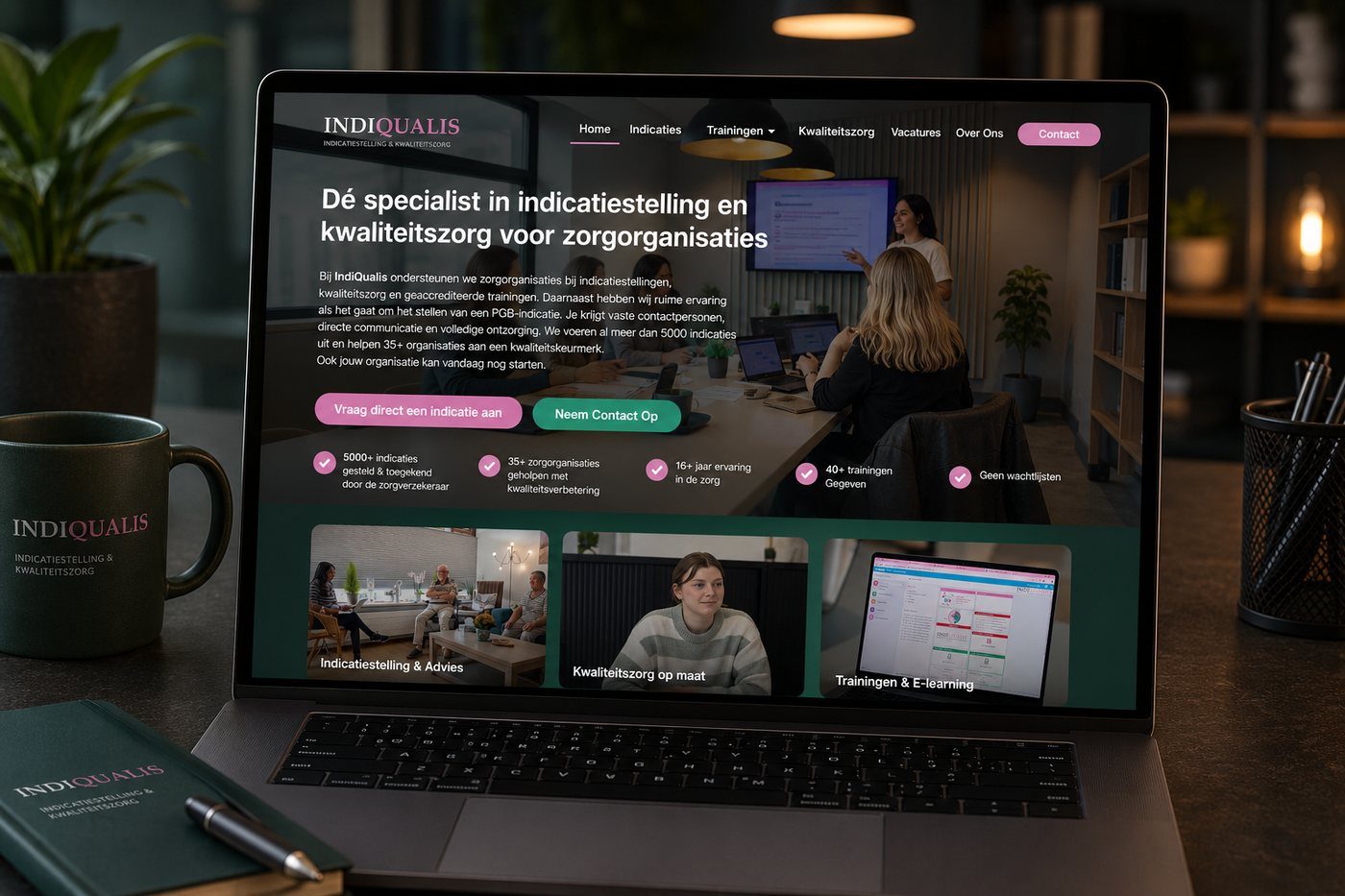 Voorbeeld van een website die wij bouwden voor een ondernemer in Katwijk