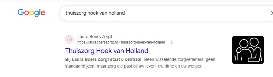 Google zoekresultaat bovenaan
