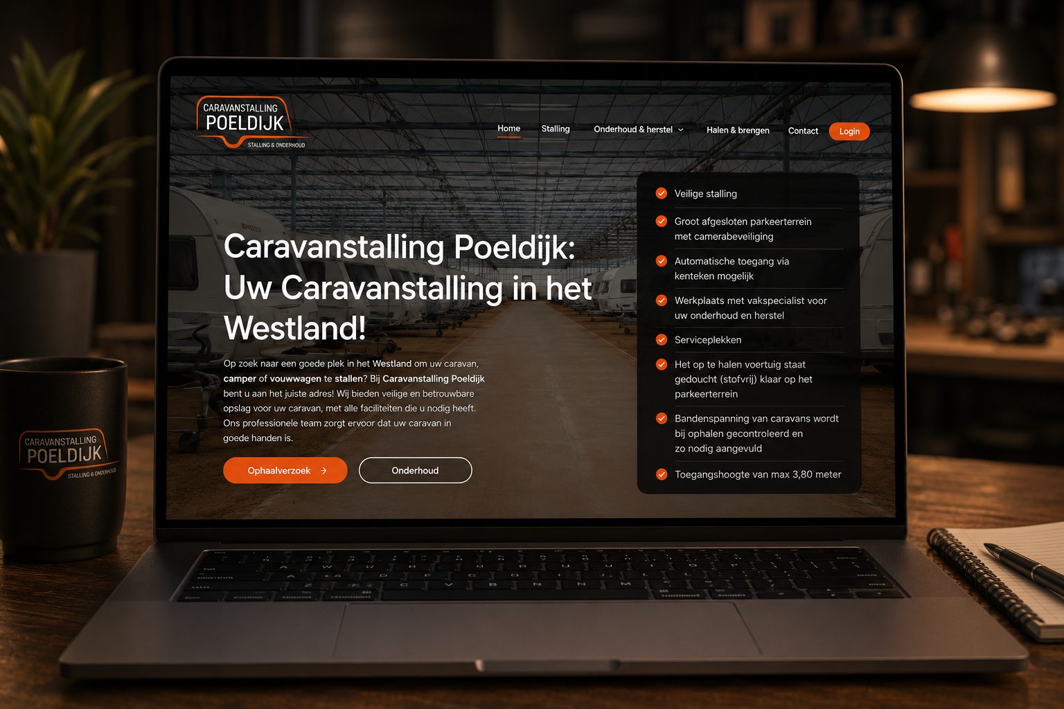 Website Caravanstalling Poeldijk