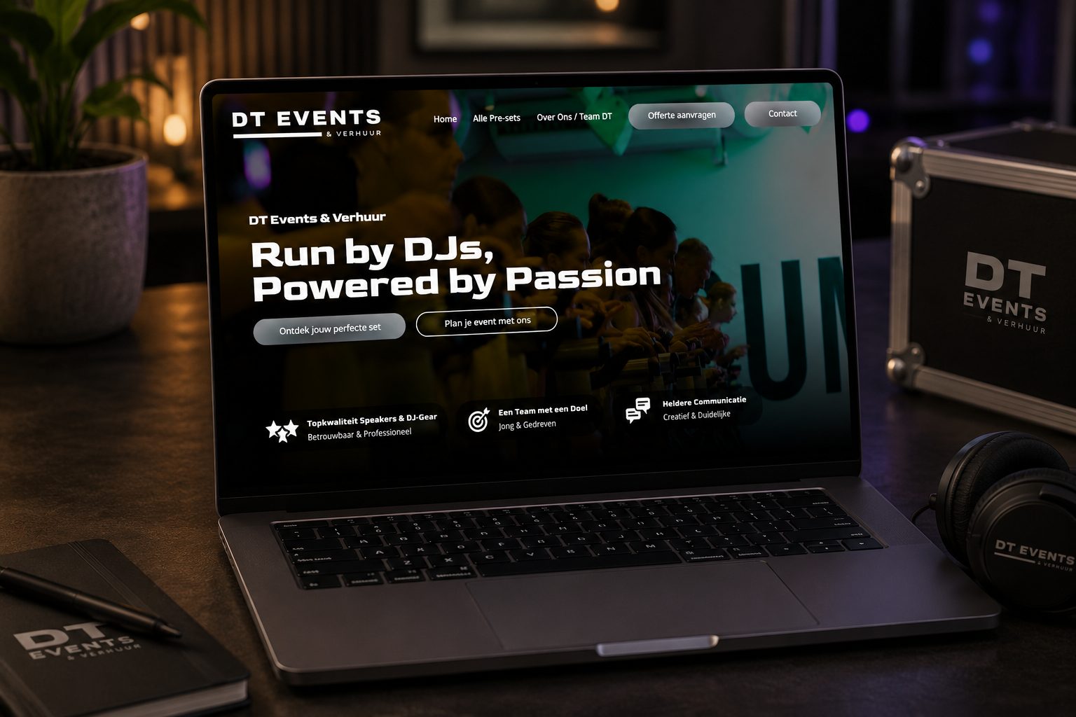 Website DT Events en Verhuur