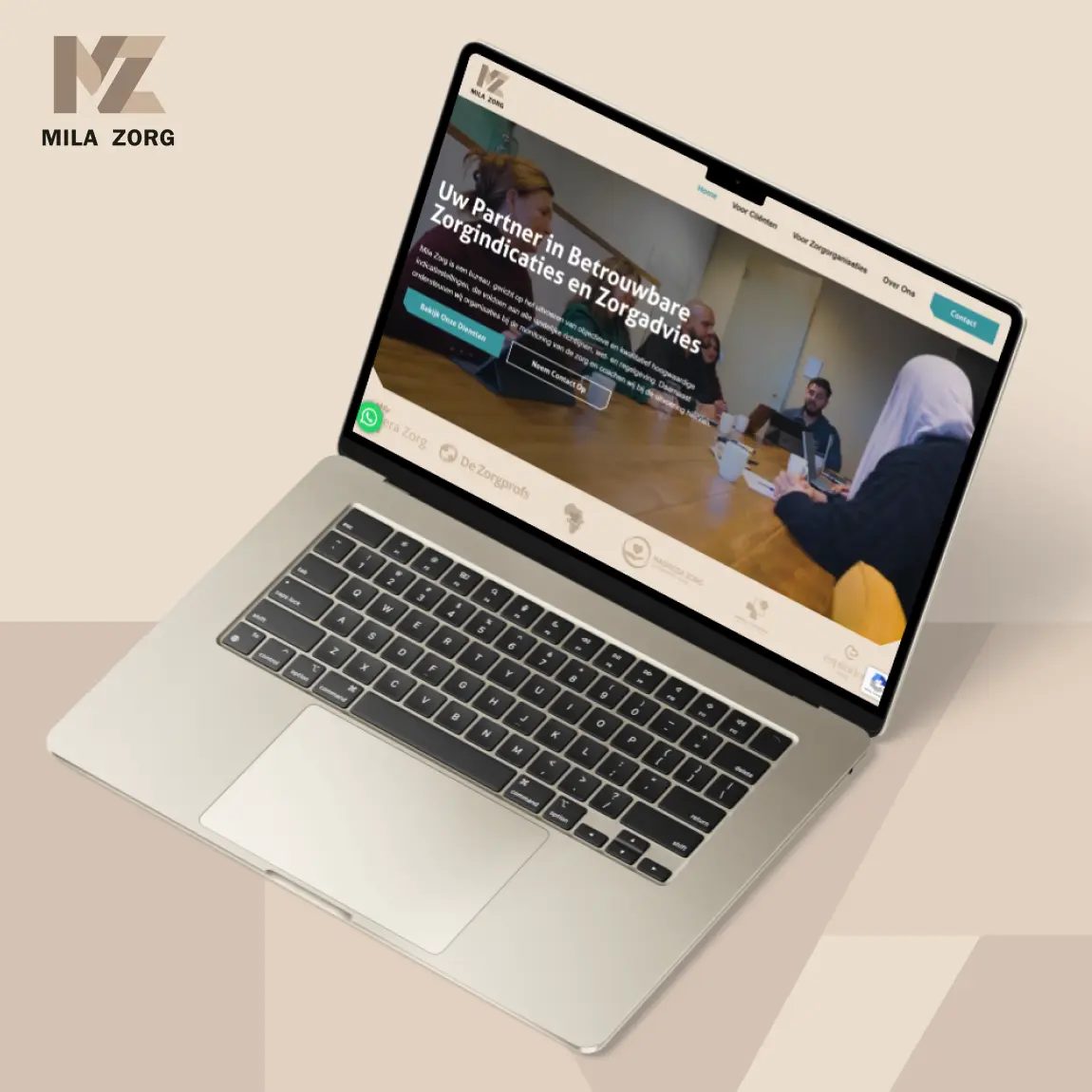Website van Mila Zorg met SEO door LarsWebdesign