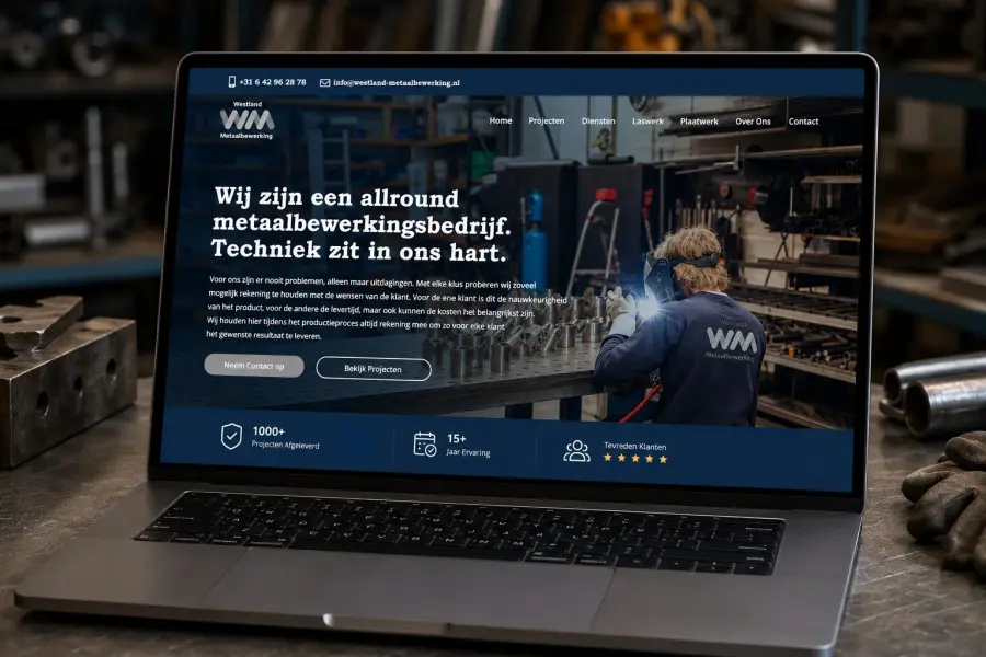 Website Westland Metaalbewerking