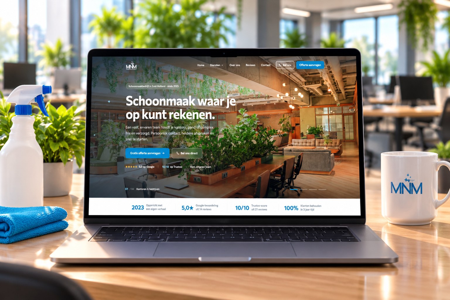 Website MNM Schoonmaakdiensten
